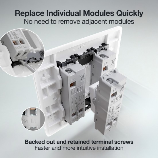 BG Grid Lite Moulded 20A 2Way Module